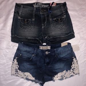 ‼️ two pairs of denim shorts size 3